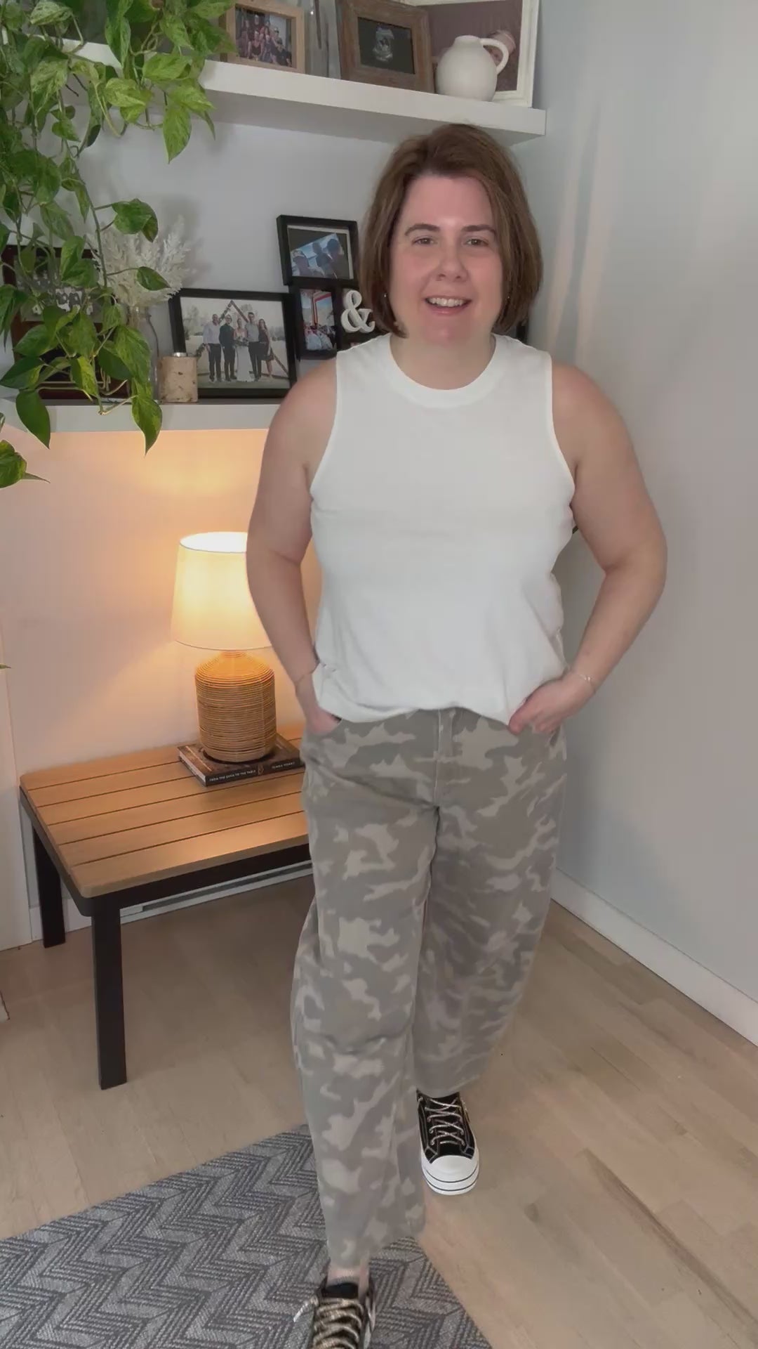 Ruthee Washed Cotton Tank- OFF WHITE