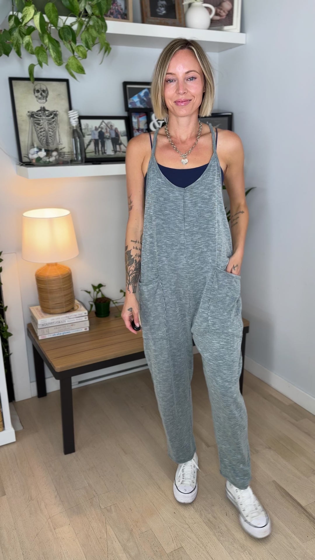 Robin Ribbed Jumpsuit- GREEN
