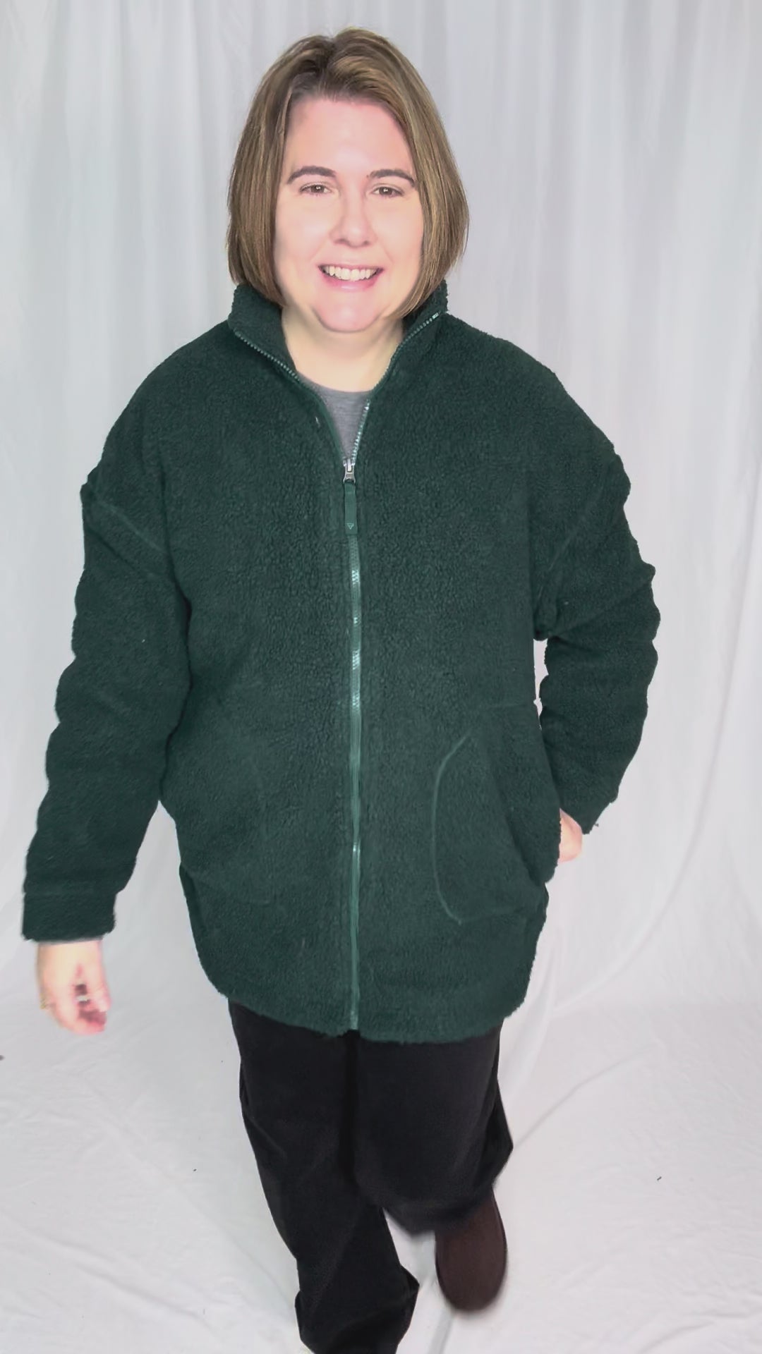Tara Full Zip Berber Jacket- PONDEROSA PINE