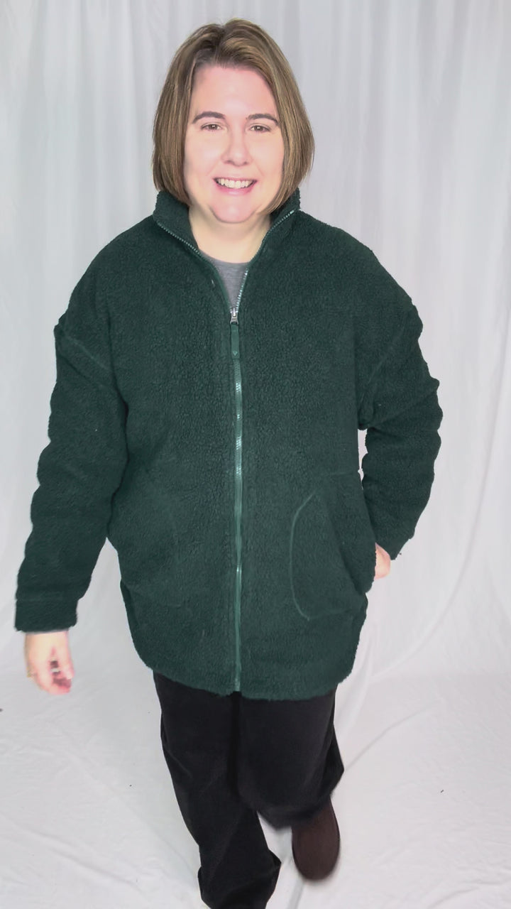Tara Full Zip Berber Jacket- PONDEROSA PINE