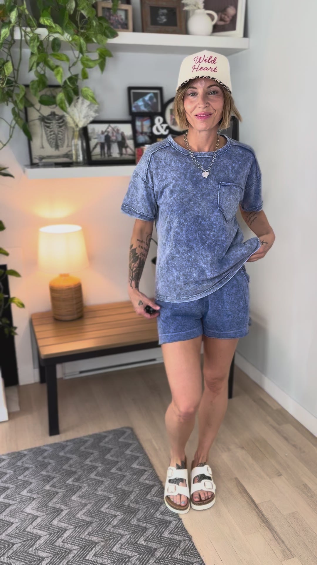Toro Washed Cotton Shorts Set- NAVY