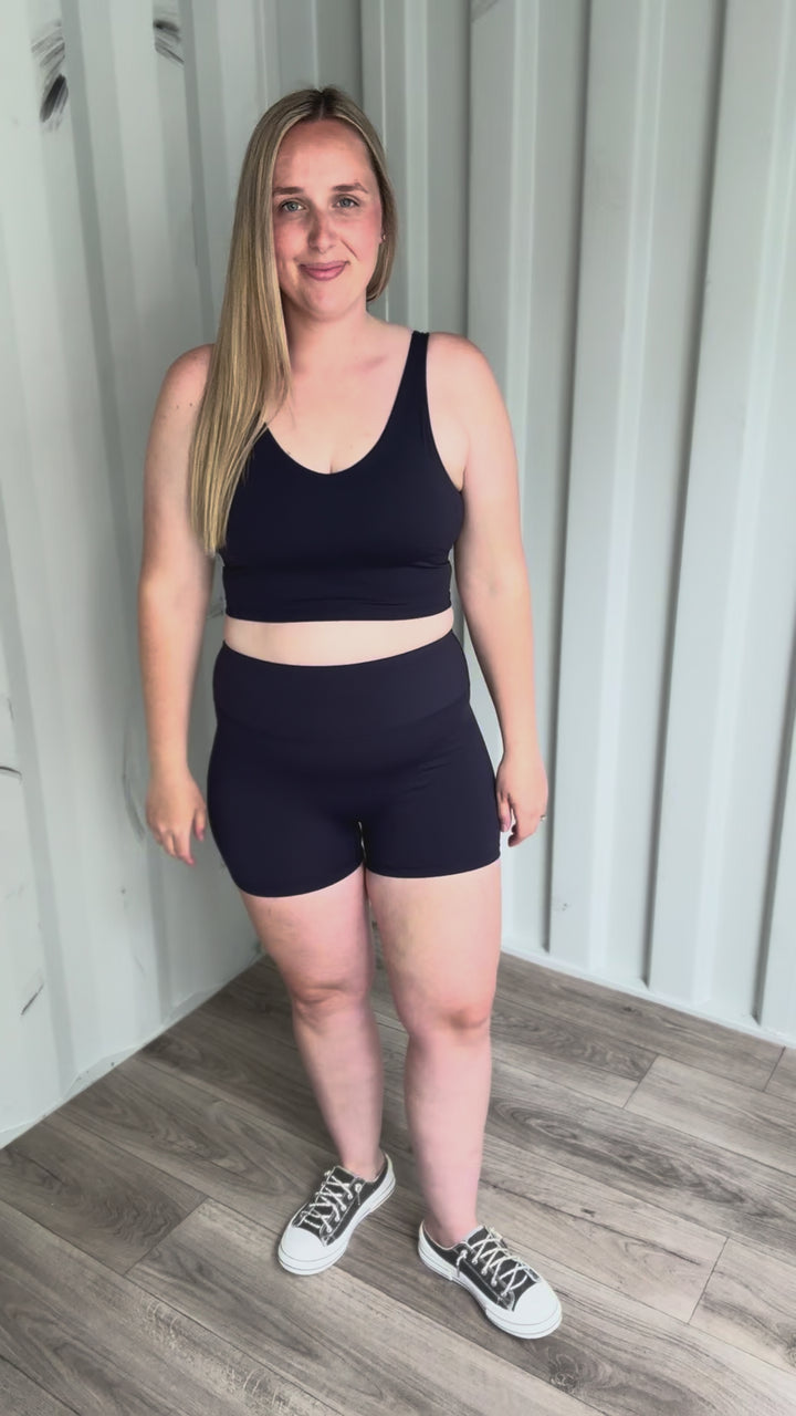 Rosalie Performance Biker Shorts- NAVY