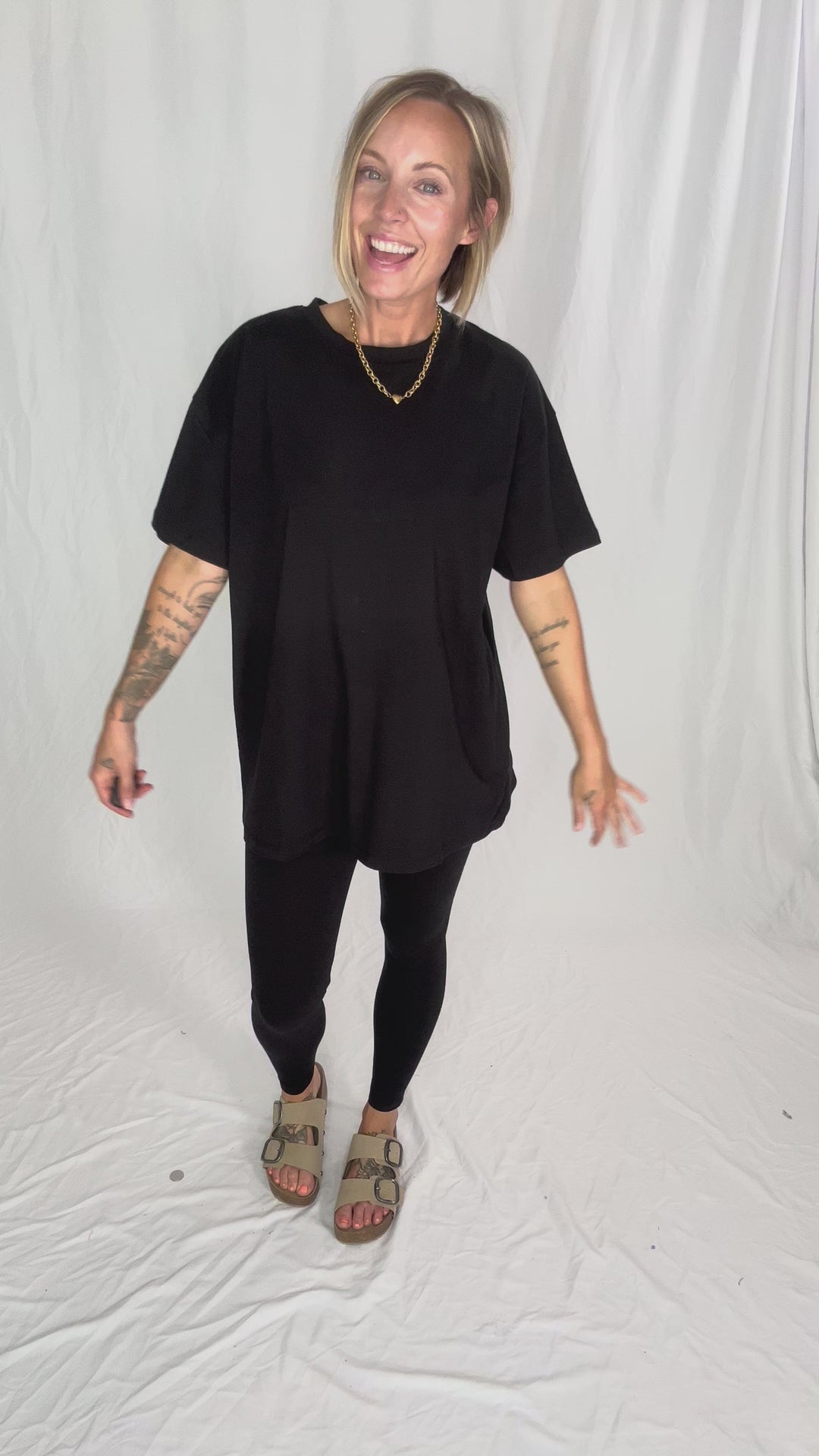 Noisy May Mocca Tunic- BLACK