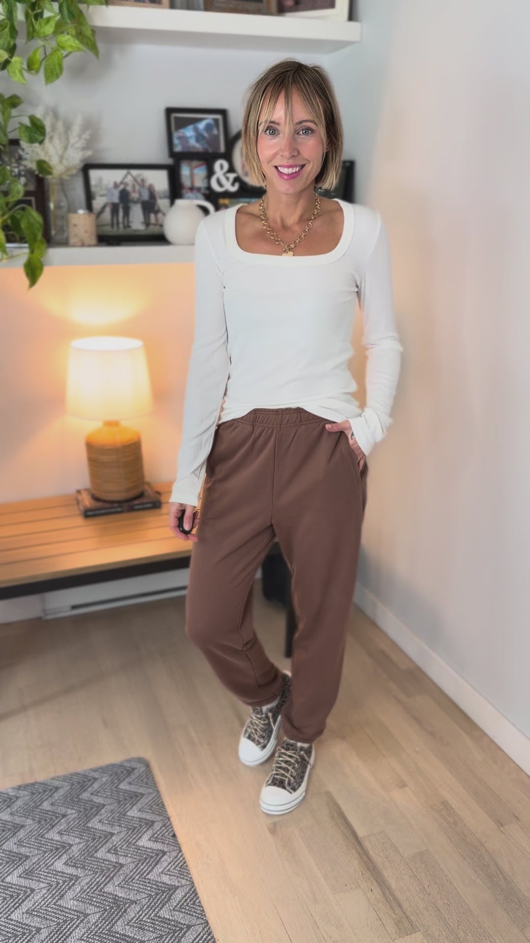 Brianna French Terry Sweatpants- CHOCOLATE