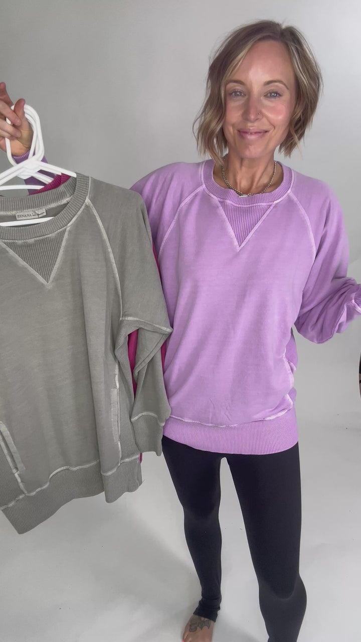 Lux French Terry Pullover- HUNTER GREEN-FINAL SALE
