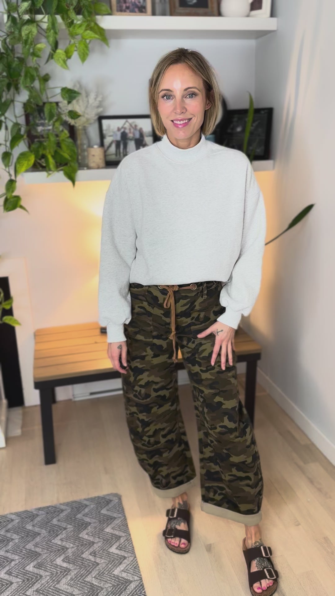 Pearla Mock Neck Sweater- LIGHT HEATHER GREY