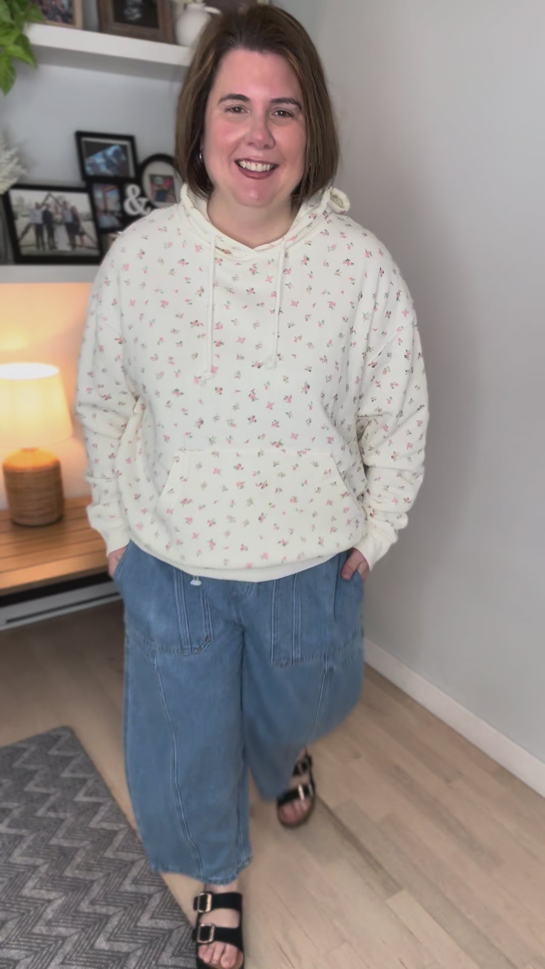 Deana Drawstring Barrel Pants- LIGHT DENIM