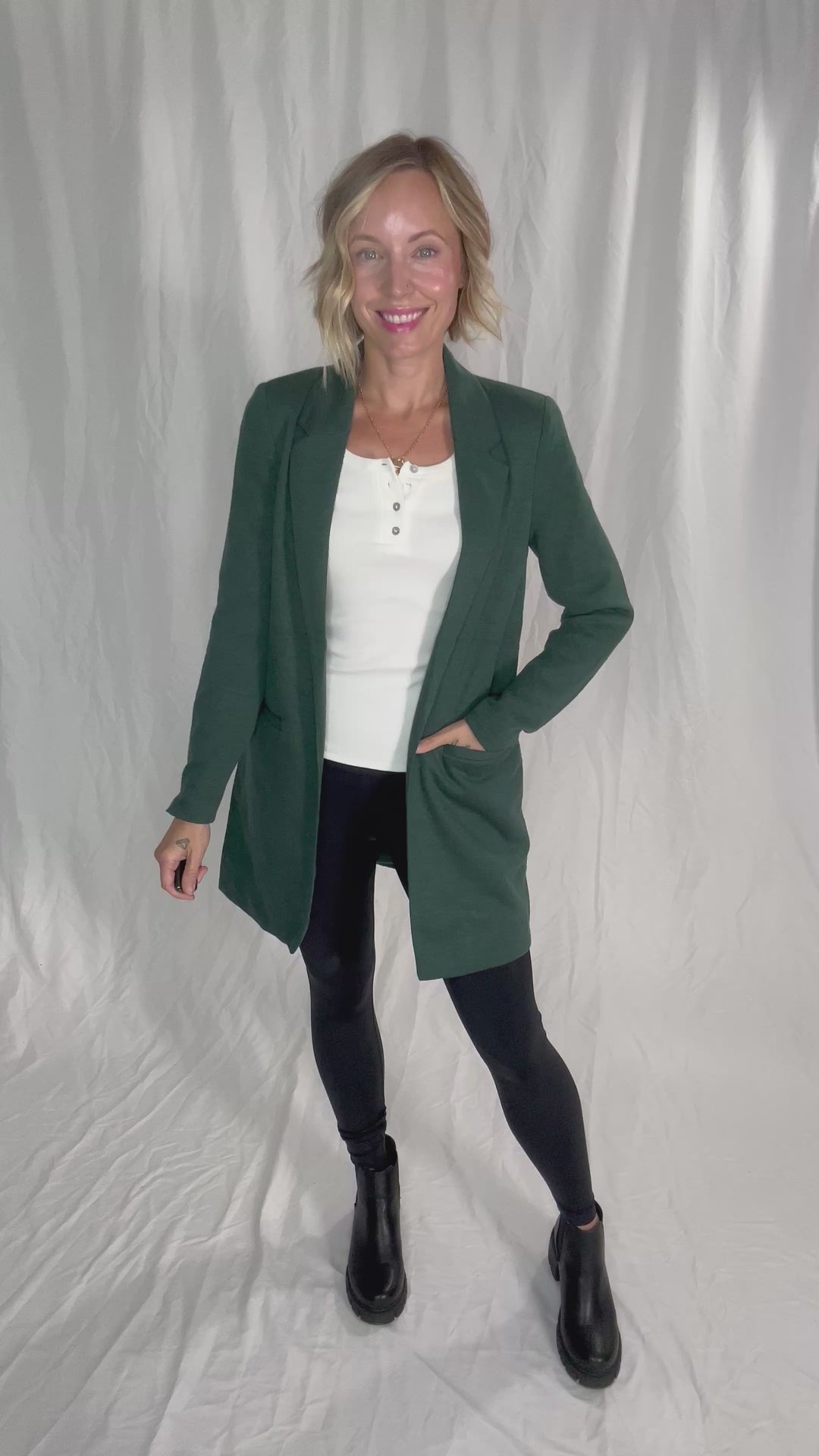 VERO MODA Verina Long Blazer- PINE GROVE