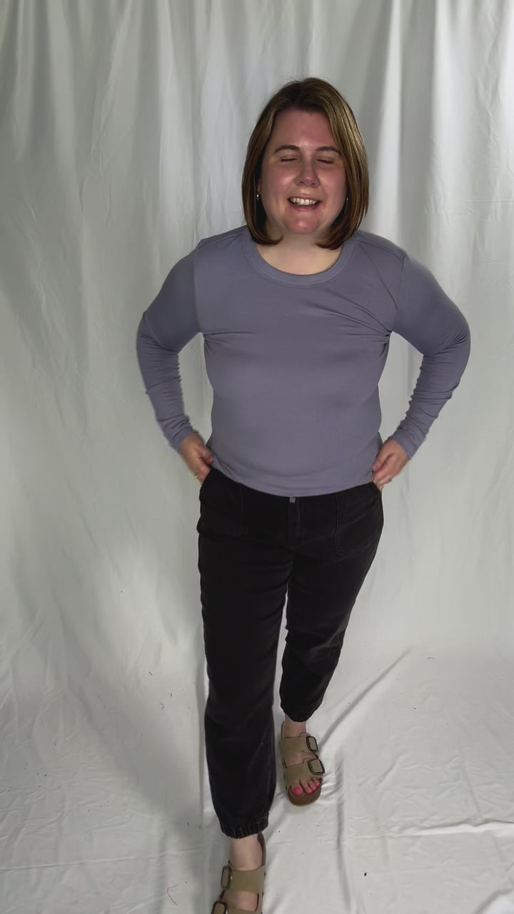 Samantha Round Neck- PERIWINKLE