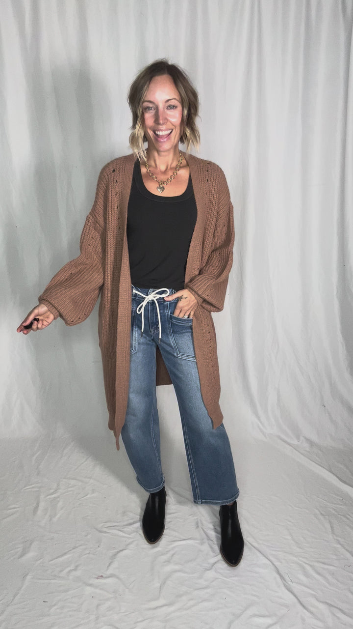 Arlo Soft Knit Cardigan- LATTE