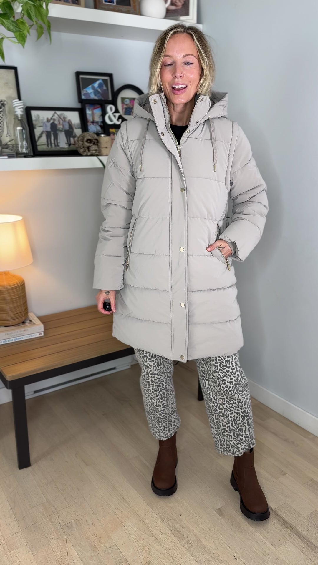Only Dixie 2-In-1 Water Repellent Coat- TAUPE GREY
