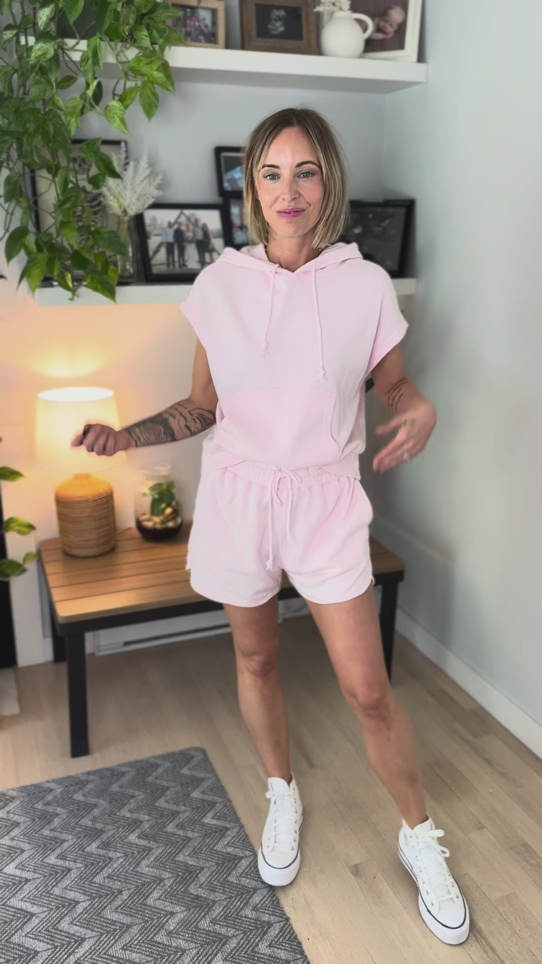 Indira Drawstring Shorts- SOFT PINK