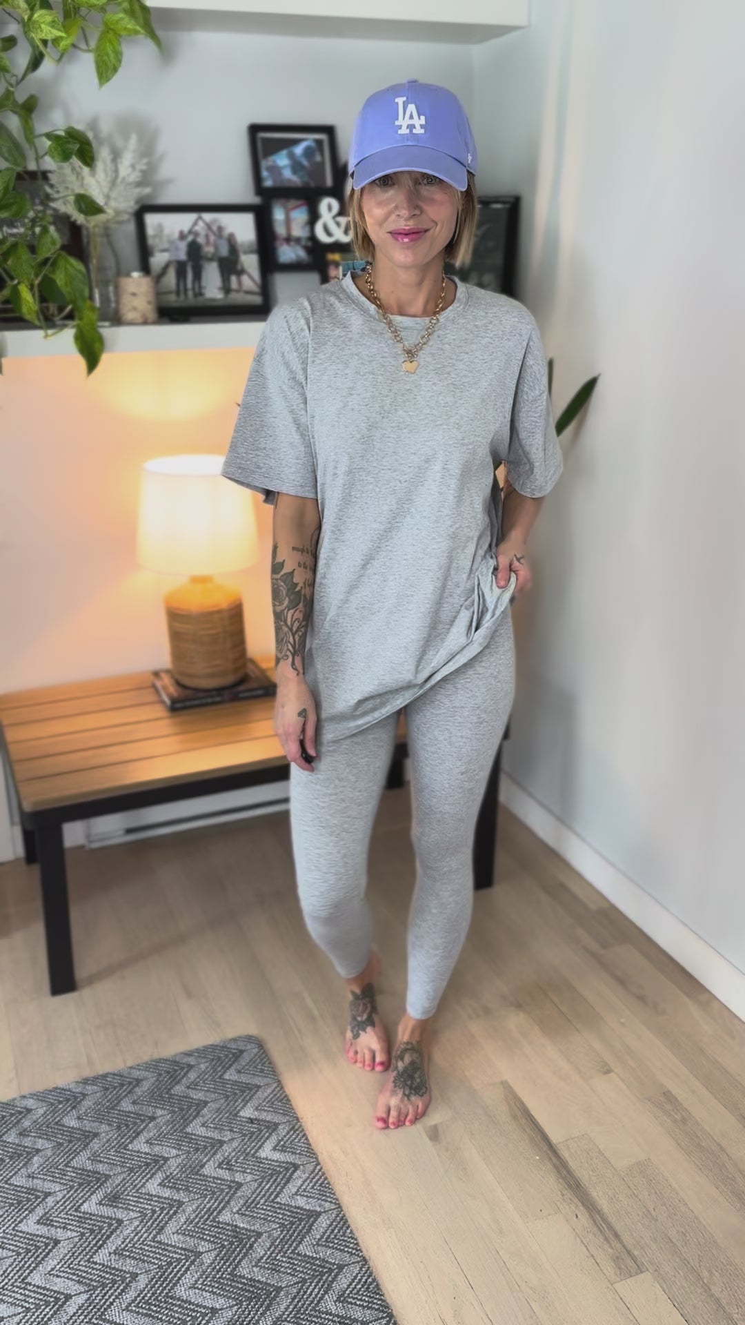 Champlain Cotton Legging Set- HEATHER GREY