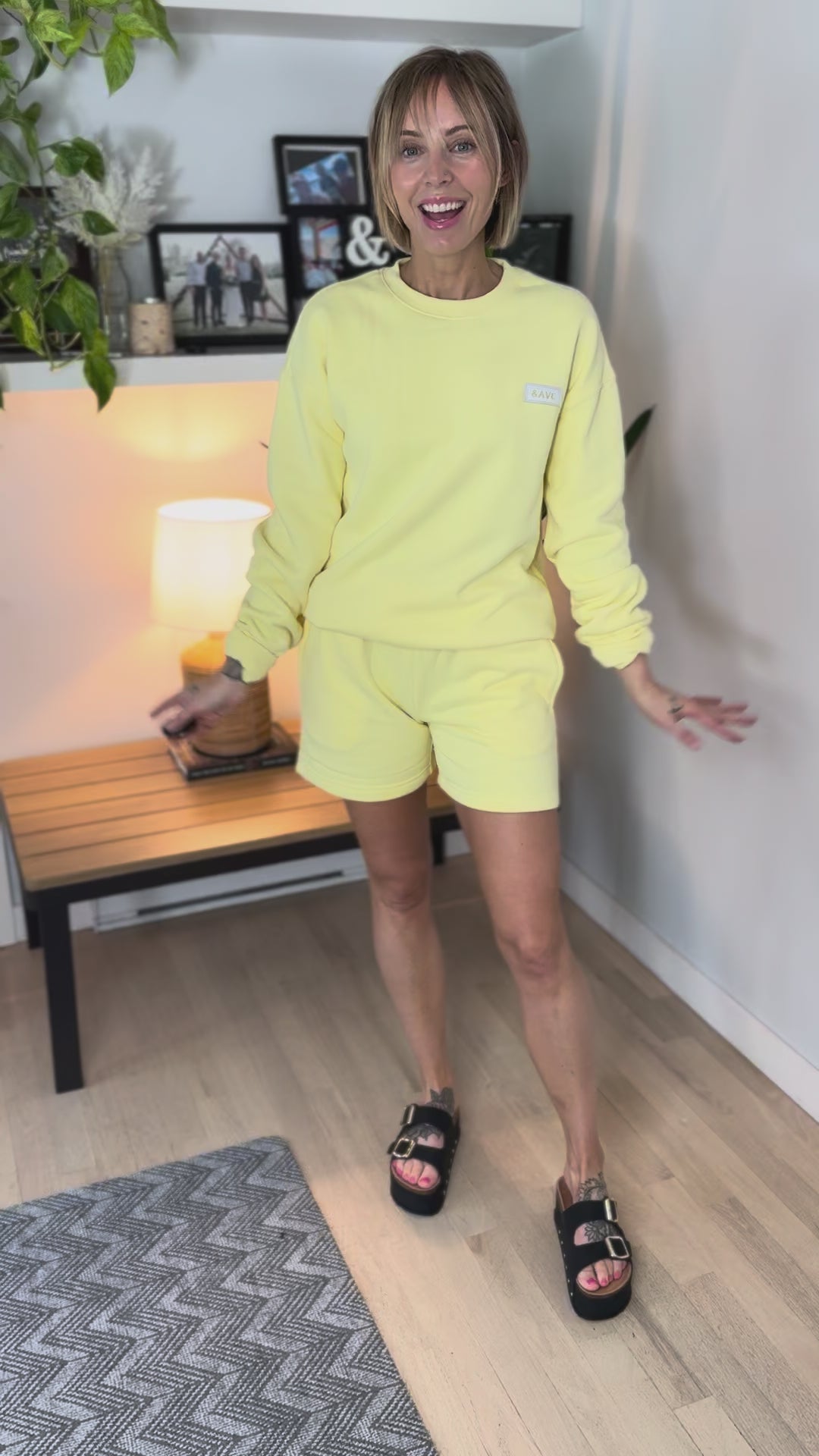 AMPERSAND AVE Comfort Zone Shorts- YELLOW