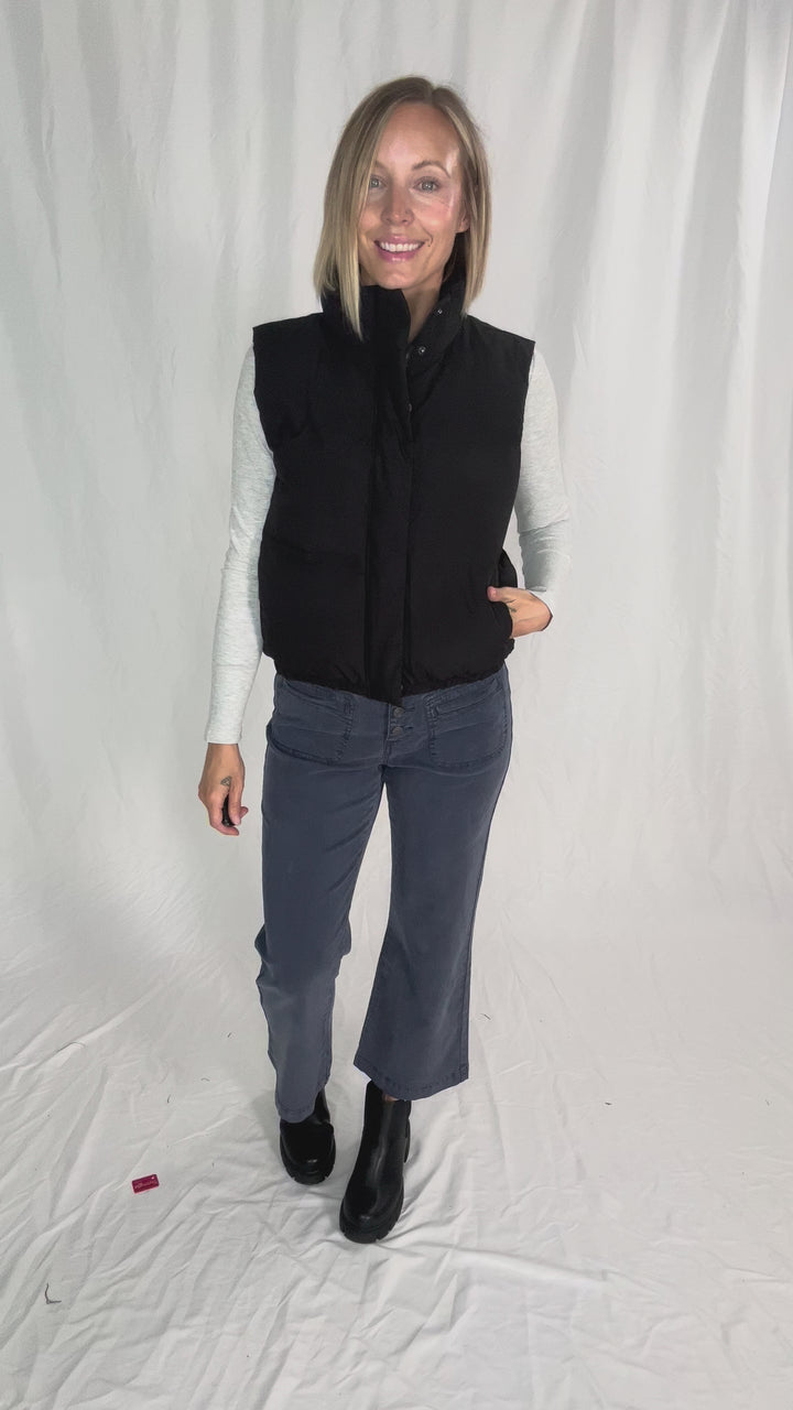 THREAD & SUPPLY Aspen Vest- BLACK-FINAL SALE