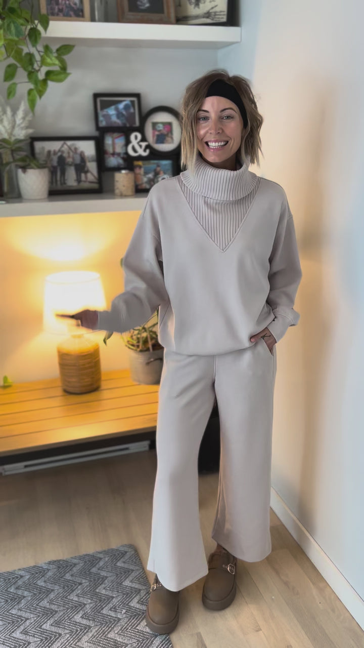 Lemmy Modal Cropped Wide Leg Pant- MOCHA CREAM