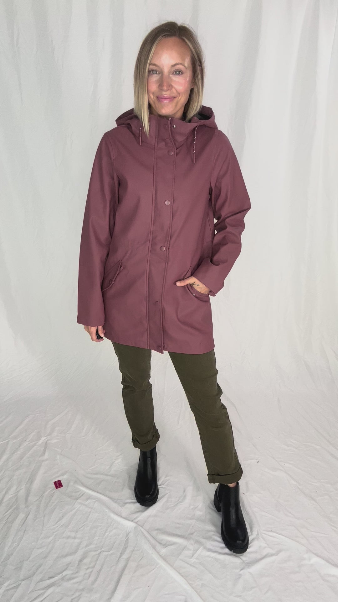 VERO MODA Sitka Rain Jacket- ROSE BROWN