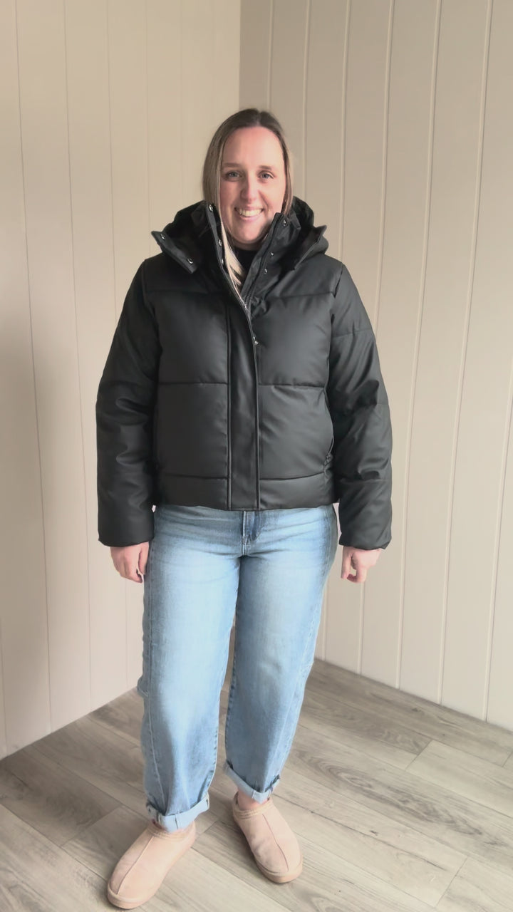 Only Agnes Water Repellent Puffer Jacket- BLACK