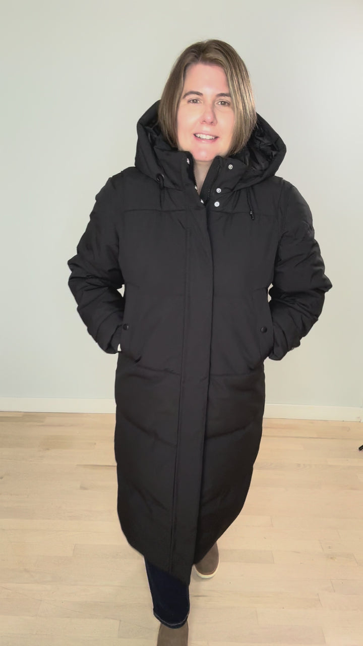 VERO MODA Cedar 2-in-1 Puffer Coat/Vest- BLACK
