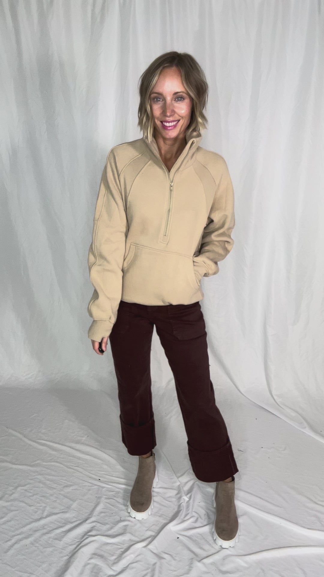 Hunter 1/2 Zip Pullover- OAT