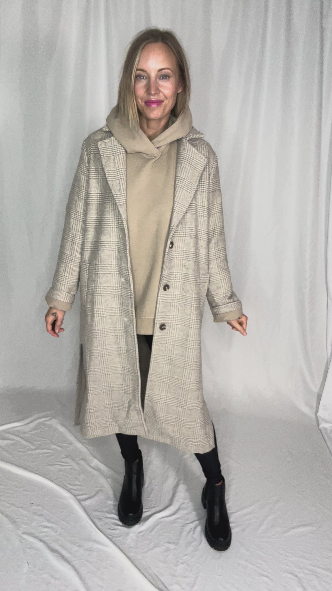 Winter Luxe Houndstooth Coat