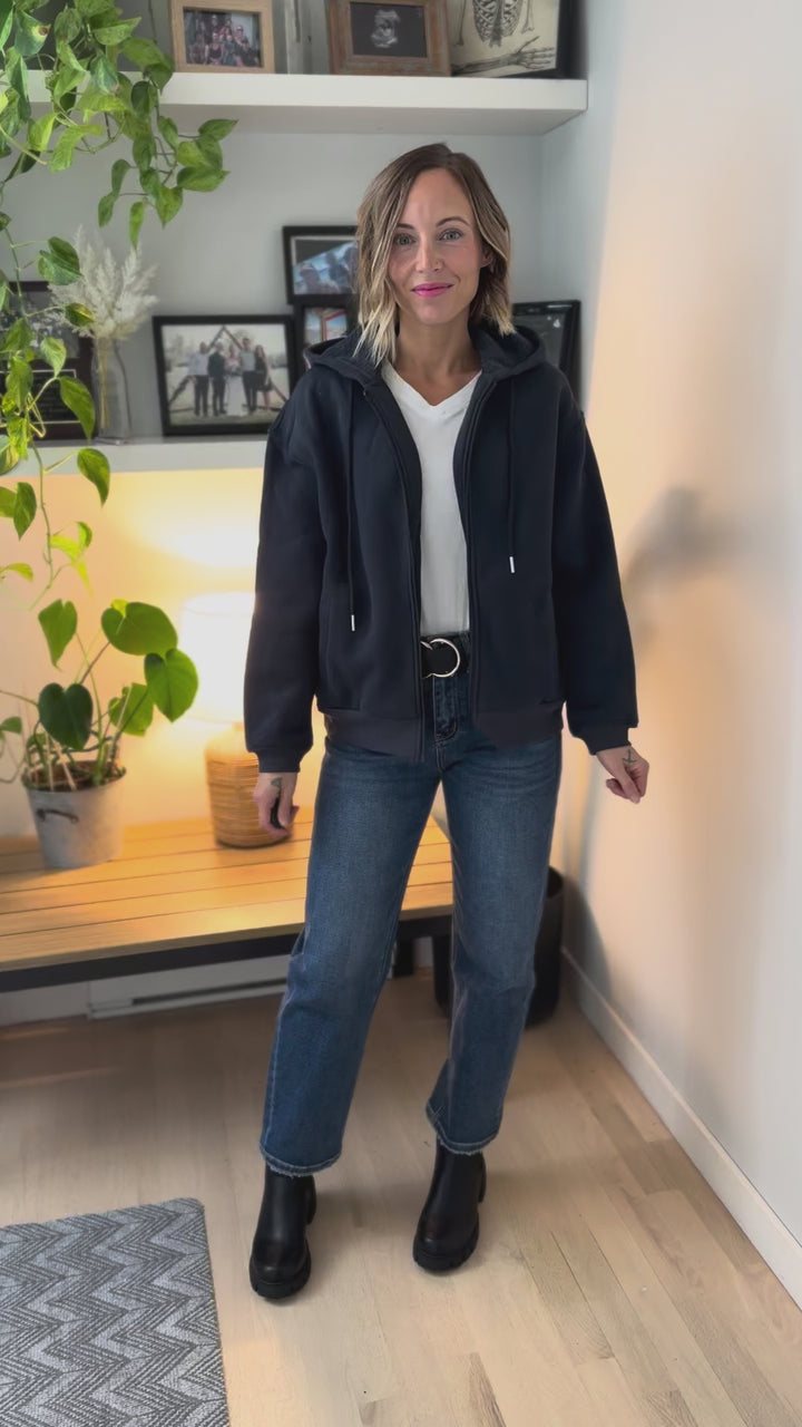 Baillie Premium Cloud Fleece Zip Hoodie- NAVY-FINAL SALE