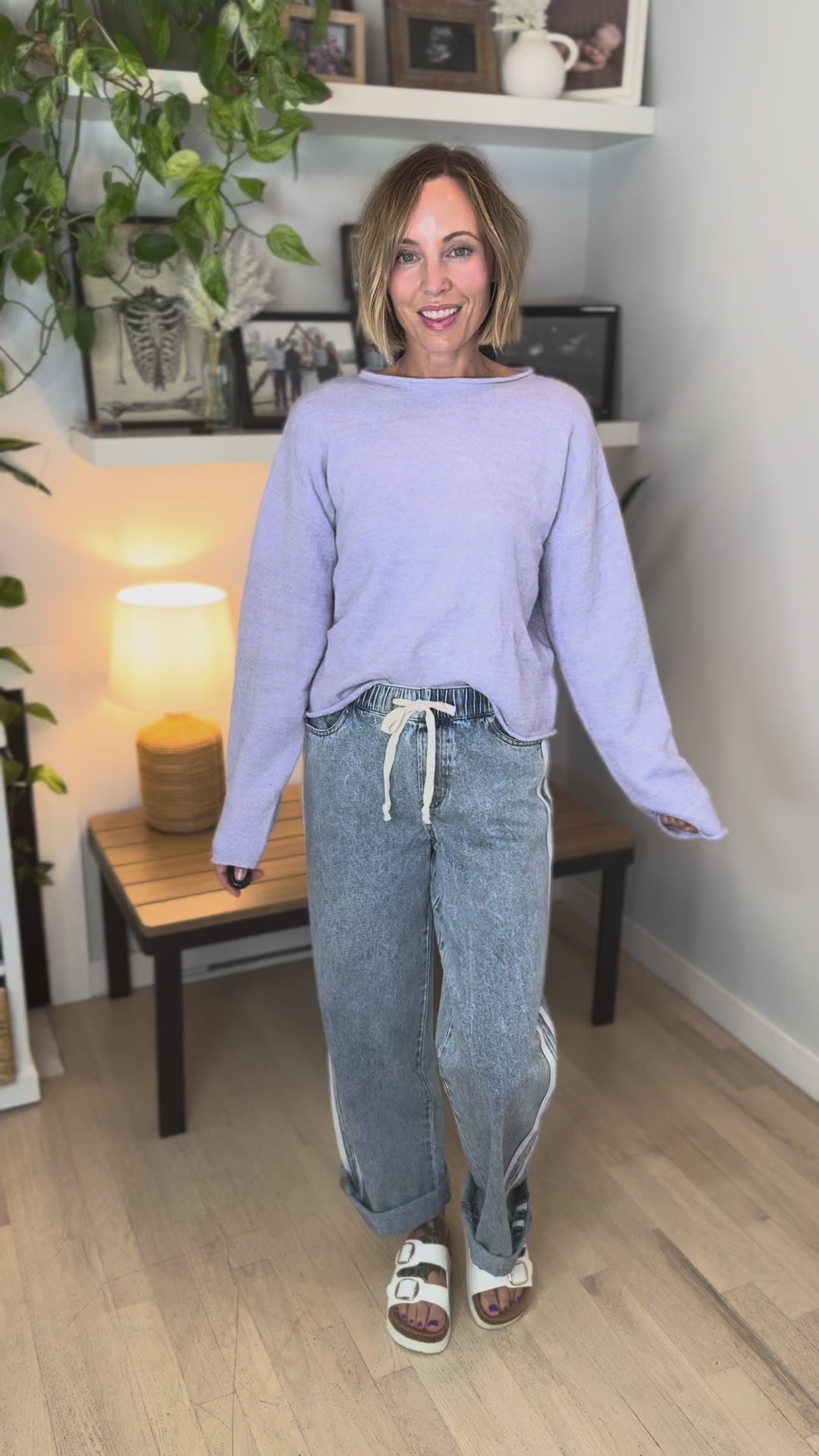Lo Knit Sweater- BLUEBERRY-FINAL SALE