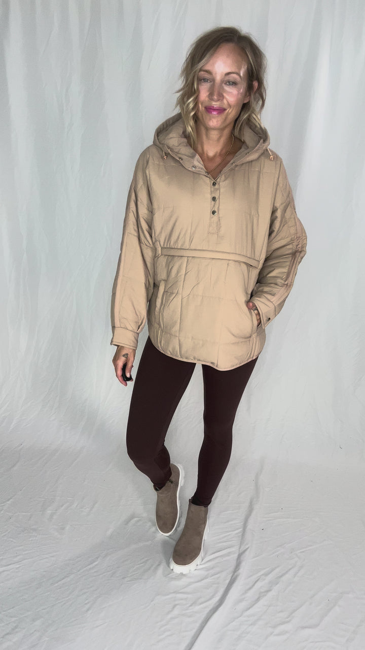 Peyton Puffer Jacket- OATMEAL