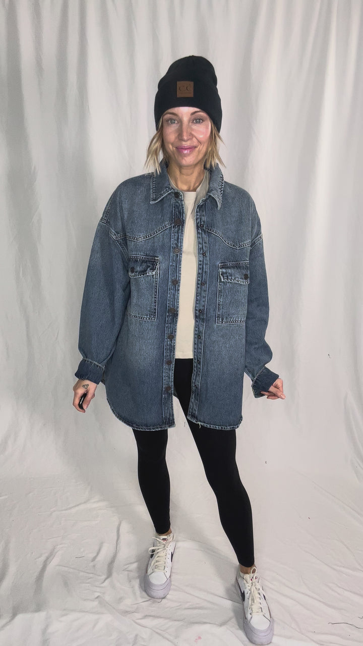 HIDDEN JEANS Abbi Oversized Denim Jacket