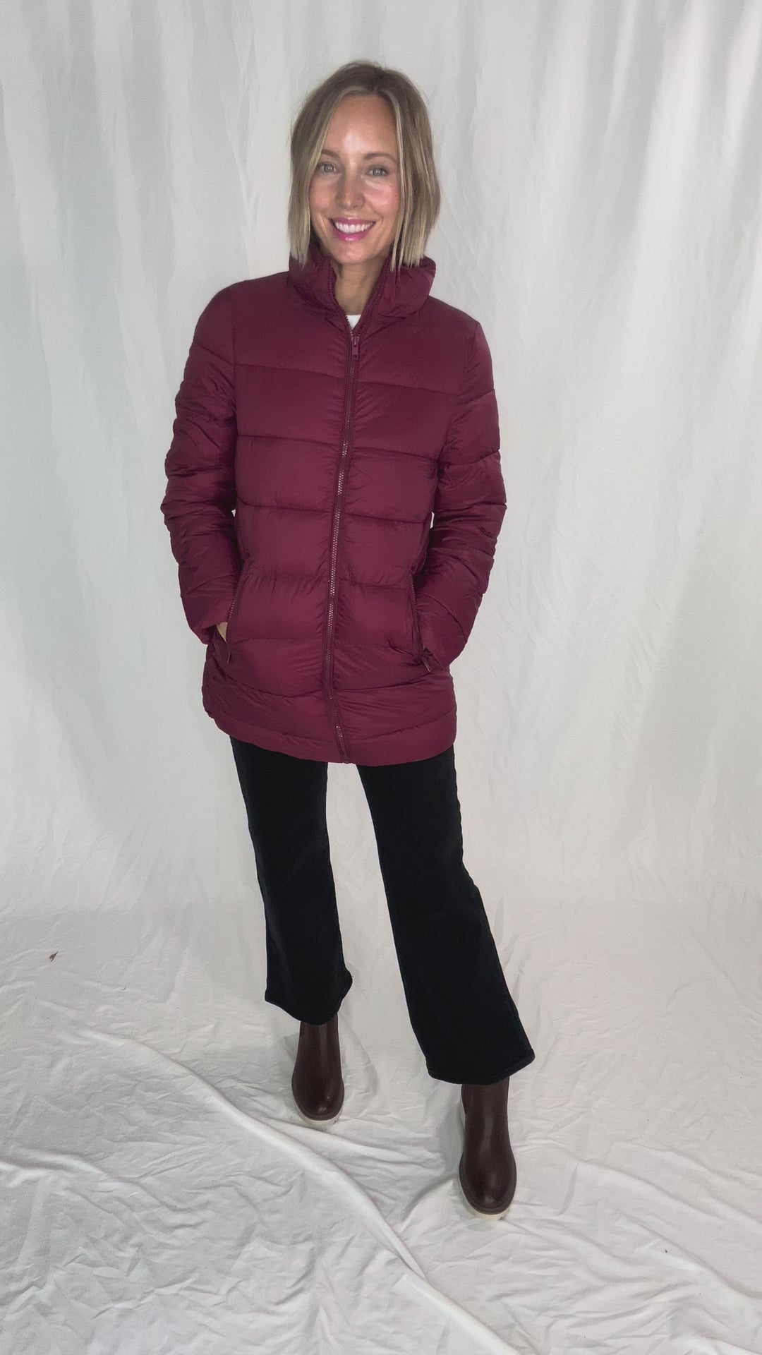 Alicia Wind Breaker Jacket- BURGUNDY