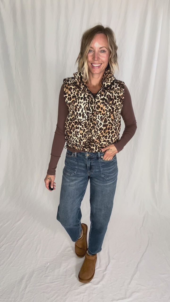 Blackcomb Vest- CAMEL LEOPARD