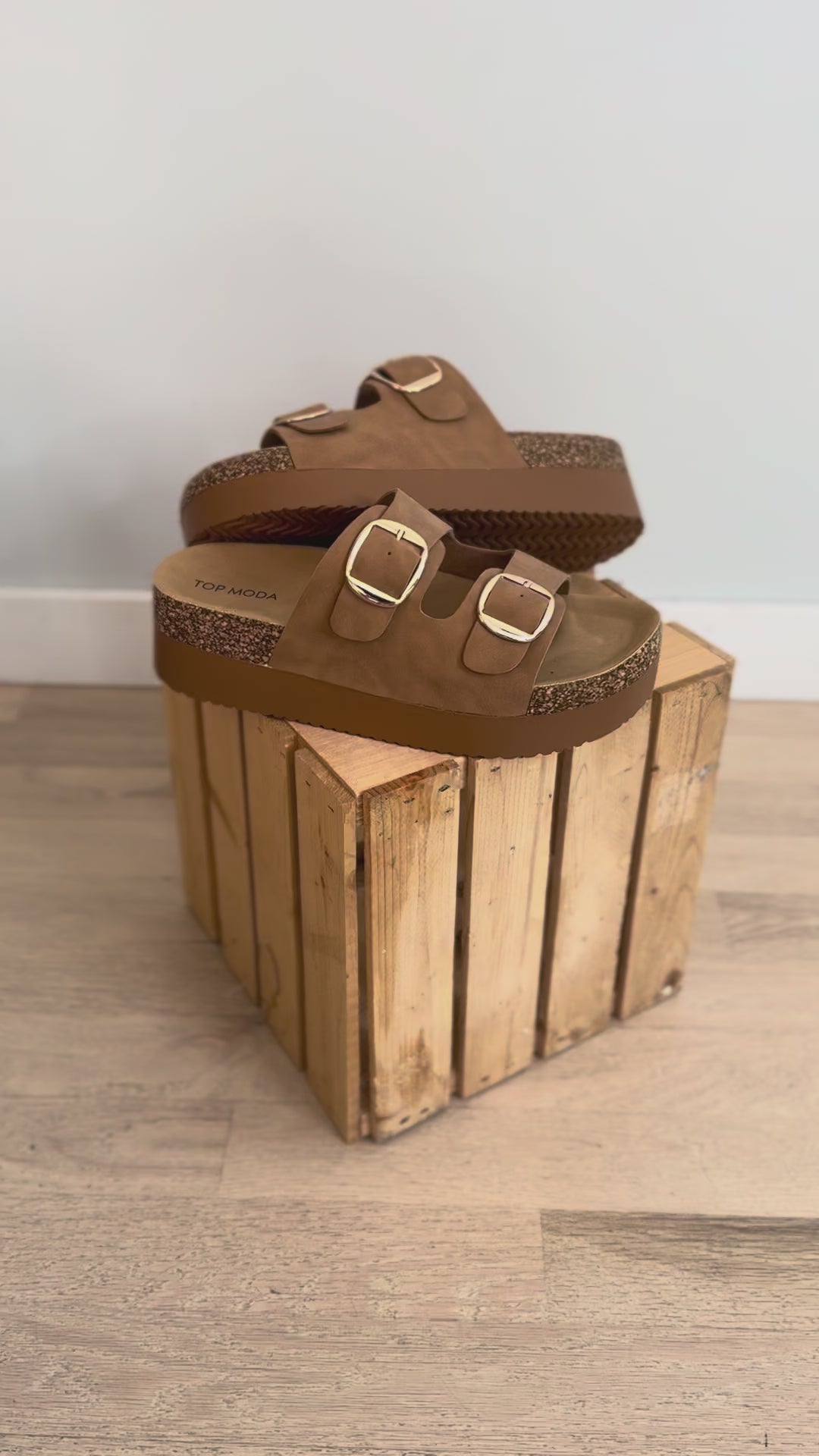Avril Platform Sandal- TAN