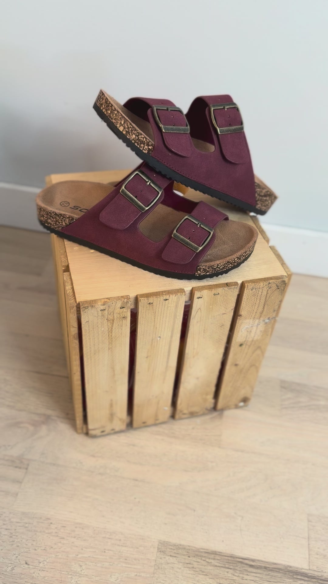 Jette Sandal- BURGUNDY